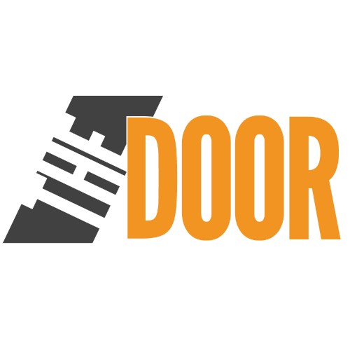 logo, text reads 'the door'