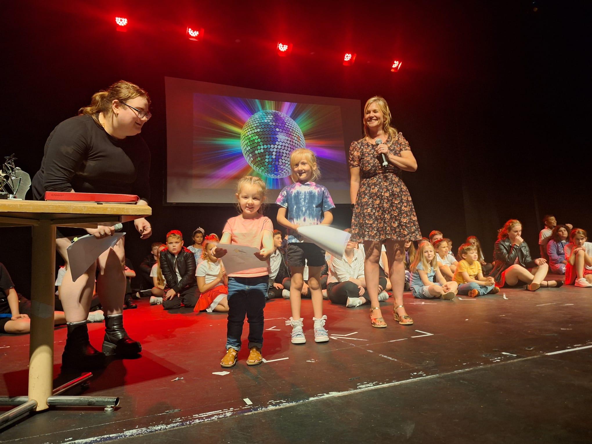 Shining Stars receiving awards on the Roses Stage