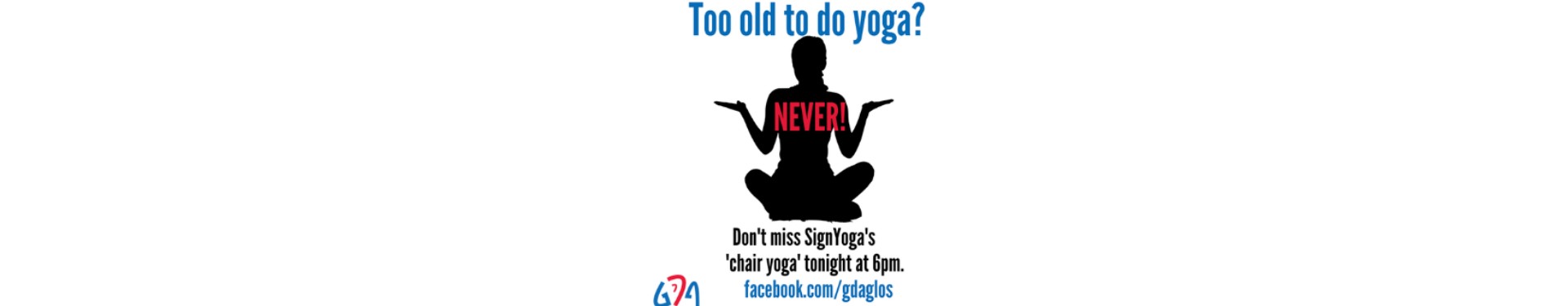 banner for chair yoga in BSL