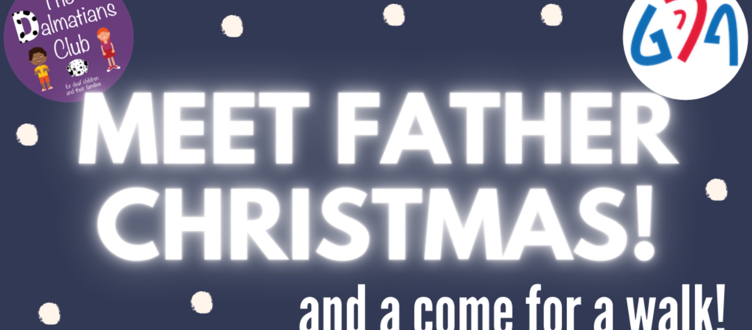 brightly lit letters say Meet Father Christmas