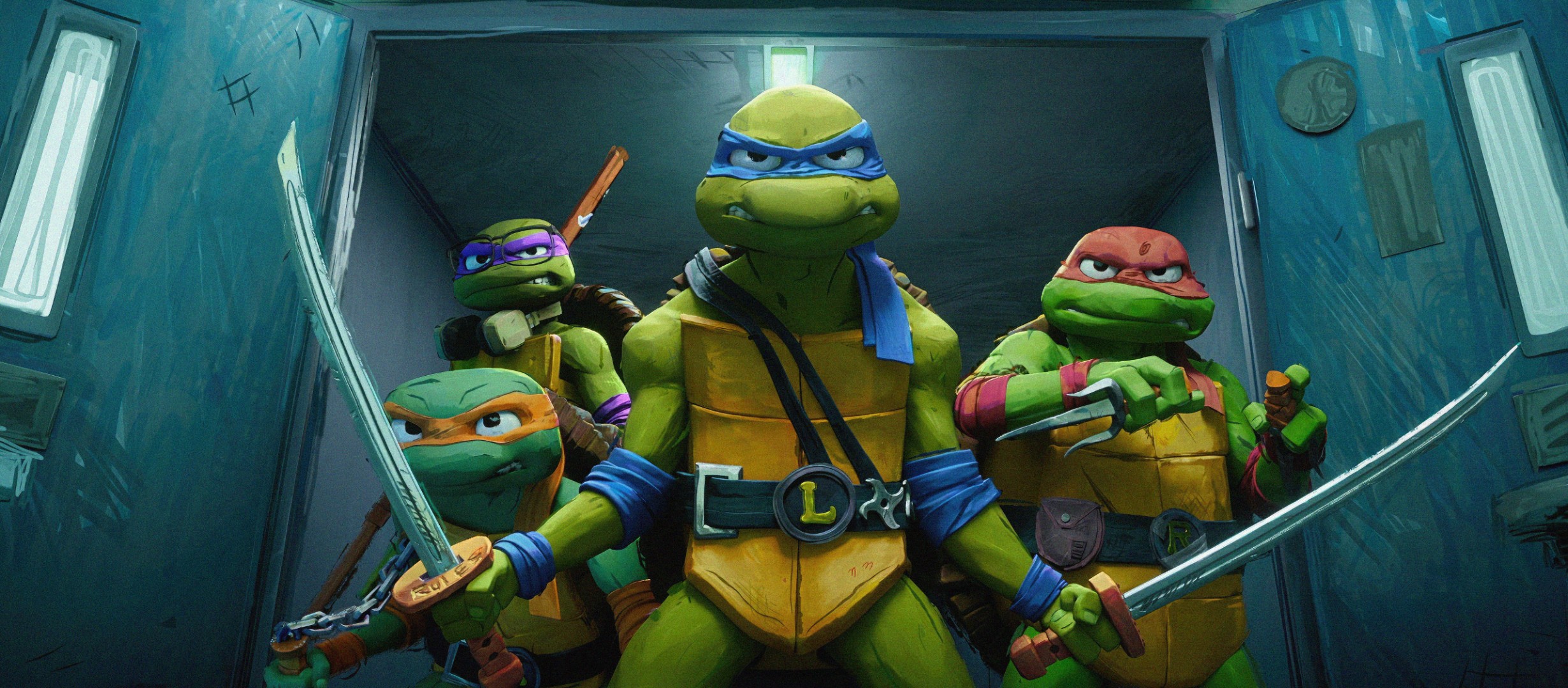The teenage mutant ninja turtles ready to fight