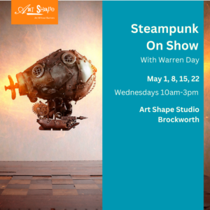 A fantastical steampunk airship made from metal
