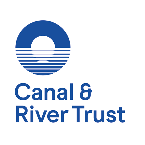 Blue ripples logo with the words Canal and River Trust underneath