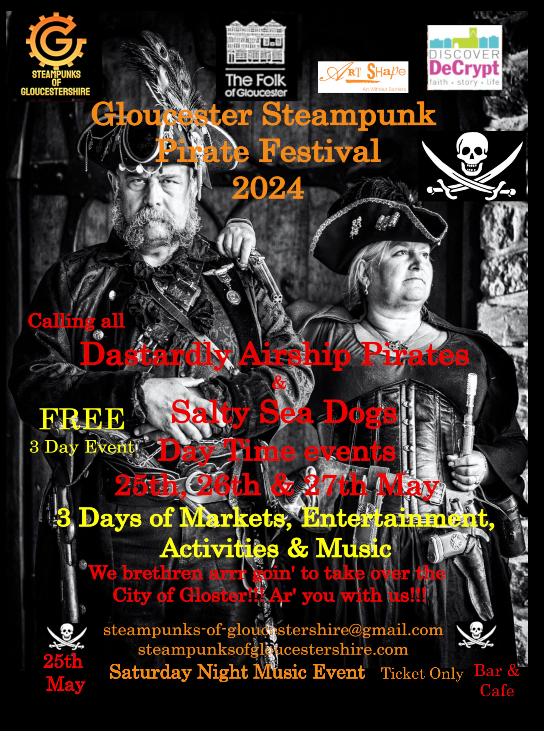 Steampunks Pirate festival Poster