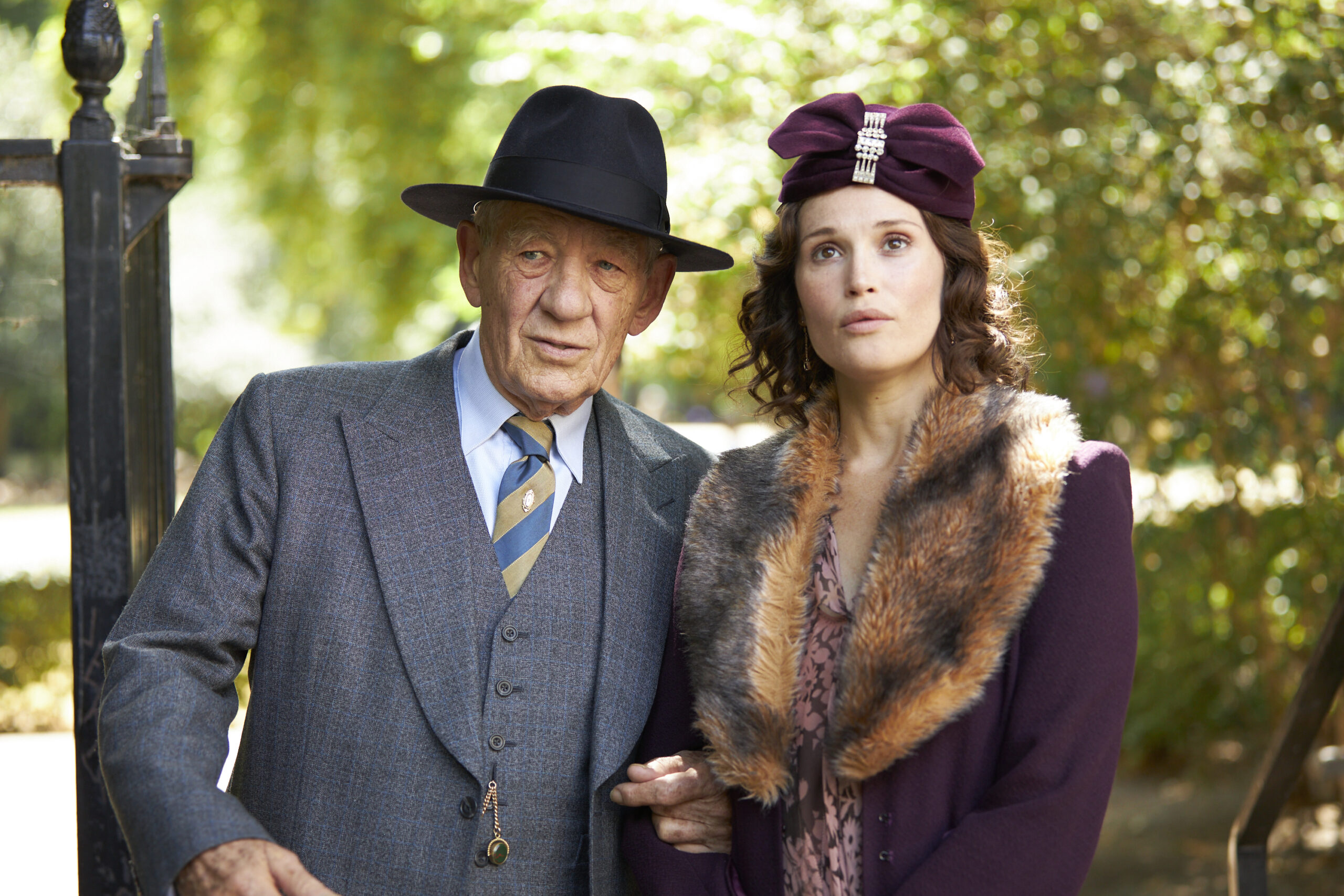 Ian McKellen and Gemma Arterton in 1020's costume