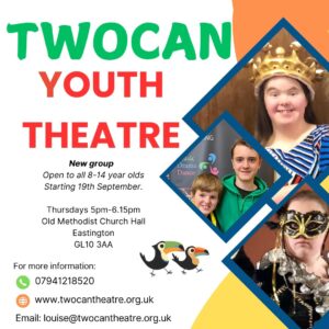 poster for the new youth theatre group showing