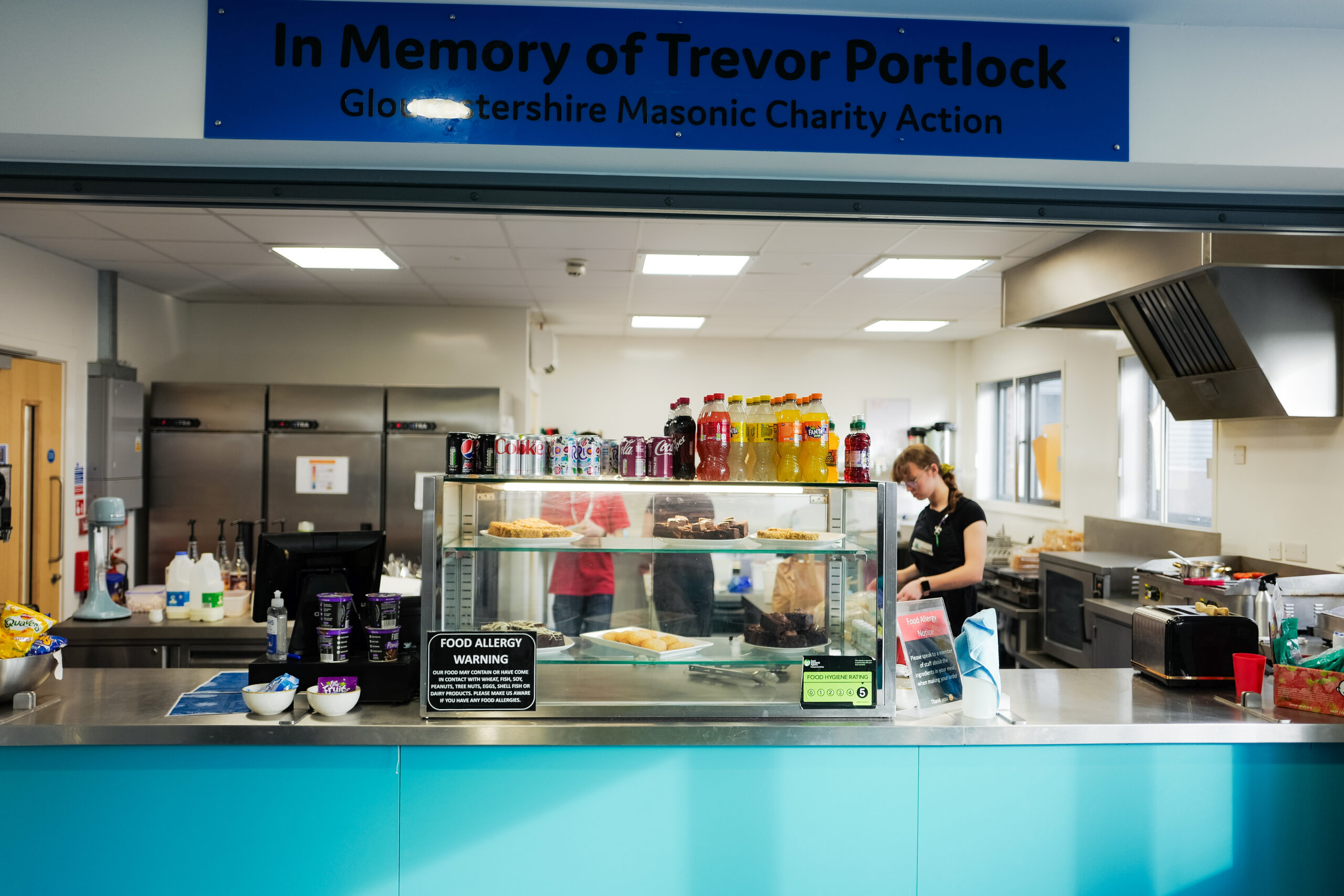 The counter of the cafe