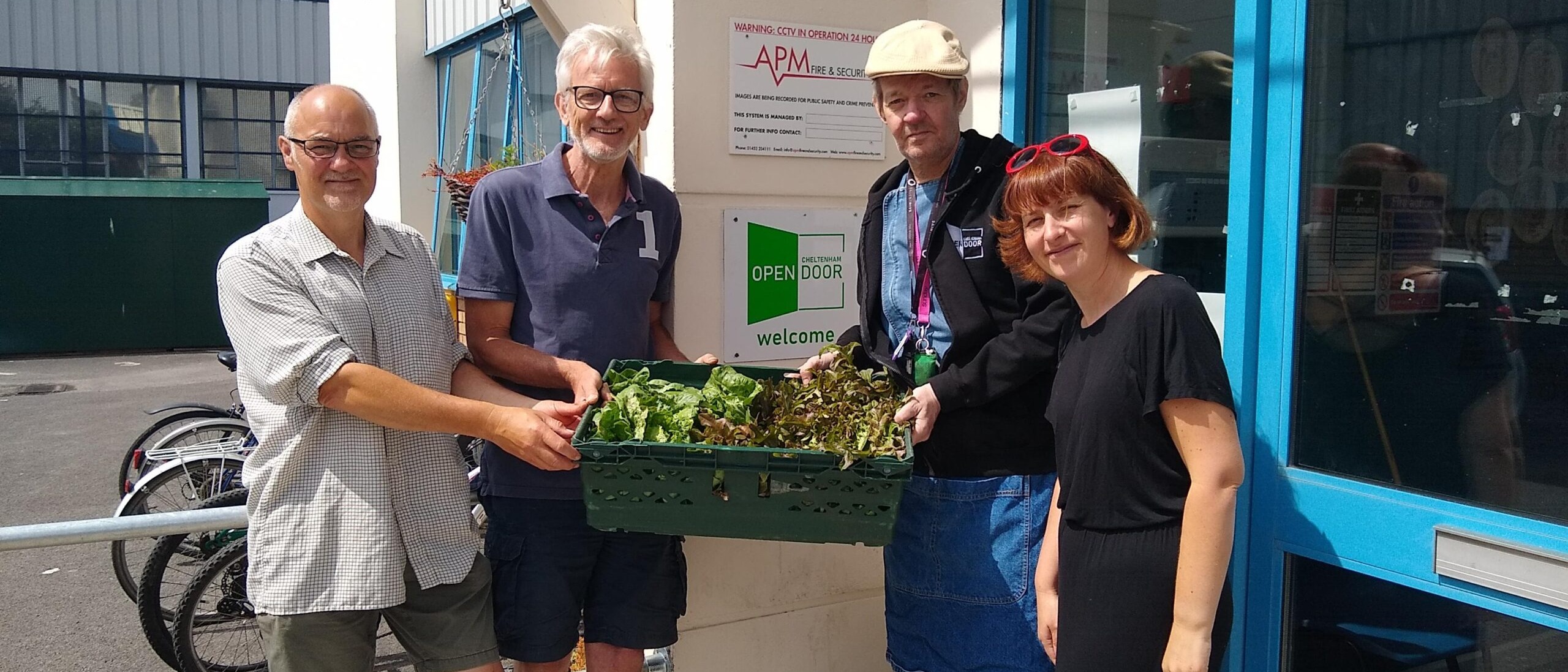 delivering veg to Cheltenham open door