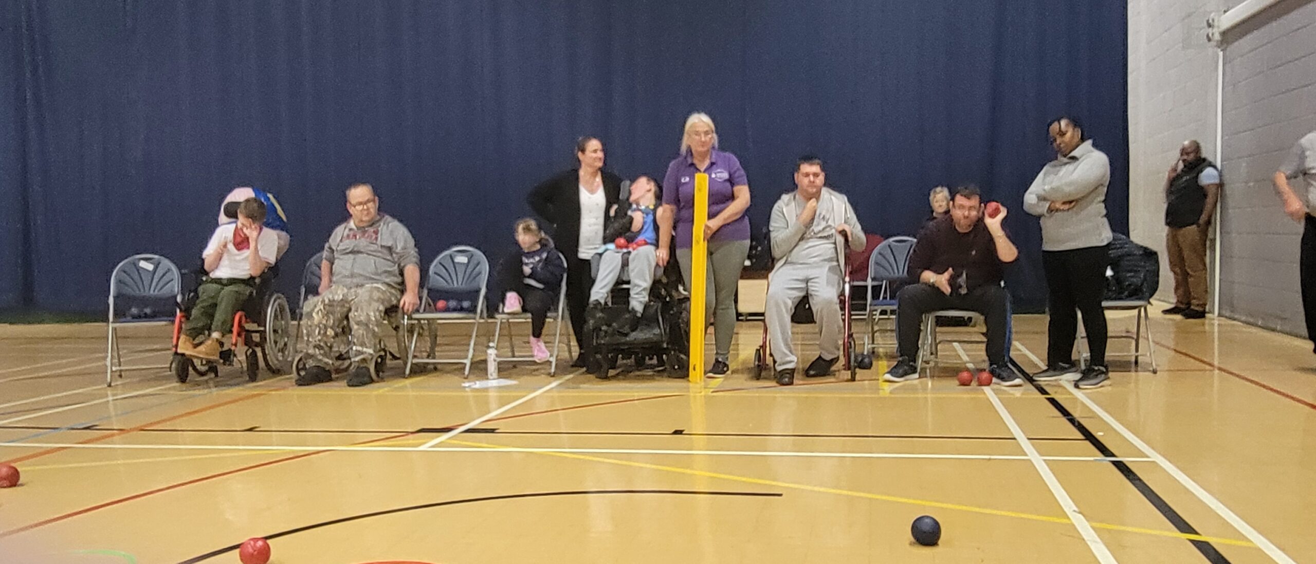 The Forest Foxes Boccia Group all having fun at a session