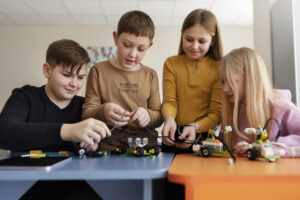 4 Kids taking part in the activities